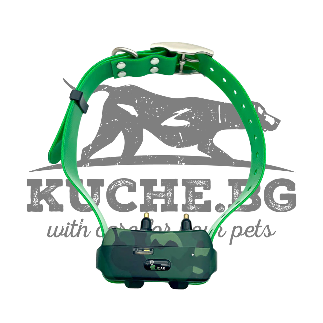 GPS тракер за кучета Icar IK122T-2000 4G с електрошок и звуков сигнал, удобна и безопасна каишка.